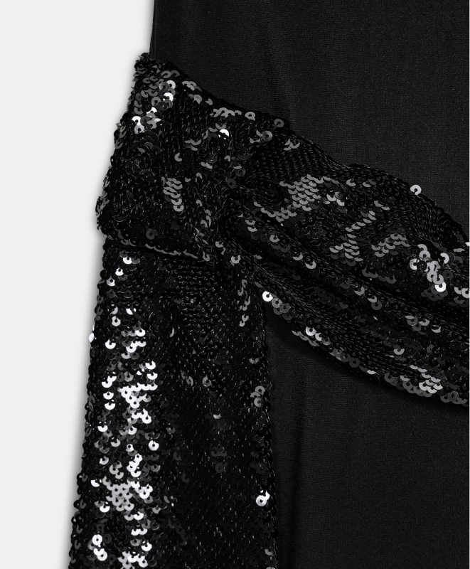 Robe Midi Ceinture Paillettes